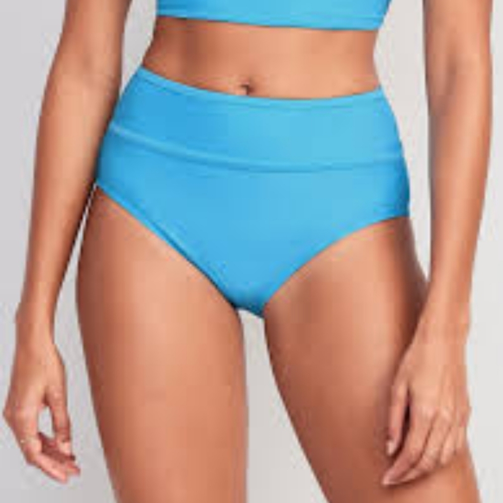 COPY - Old Navy size L High Waisted Blue Bikini Bottom